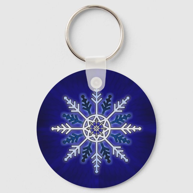 Winter Snowflake Key Ring (Front)