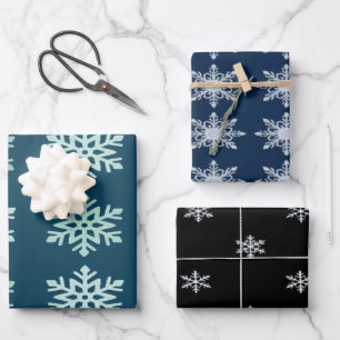 Winter Snowflake Magic Cozy Elegant Wrapping Paper Sheet