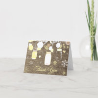 Winter Snowflake Mason Jar Yellow Burlap