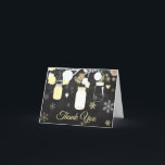 Winter Snowflake Mason Jar Yellow Chalkboard Thank You Card<br><div class="desc">Winter Snowflake Mason Jar Yellow Chalkboard Thank You card</div>