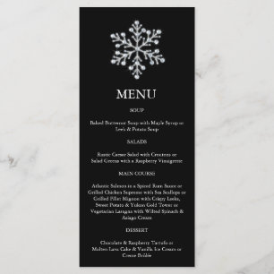 Winter Snowflake Menu (black)