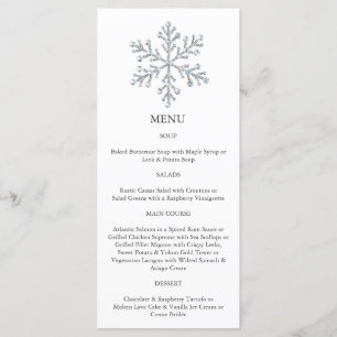 Winter Snowflake Menu (white)