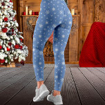 Winter Snowflake Pattern Light Blue Christmas Leggings<br><div class="desc">Get into the holiday season with these light blue winter leggings with snowflakes.  Great for the Christmas holiday.</div>