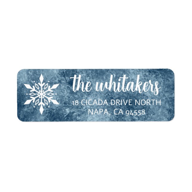 👉 Winter Snowflake Return Address Labels (Front)