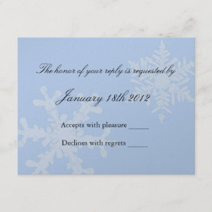 Winter Snowflake RSVP Card