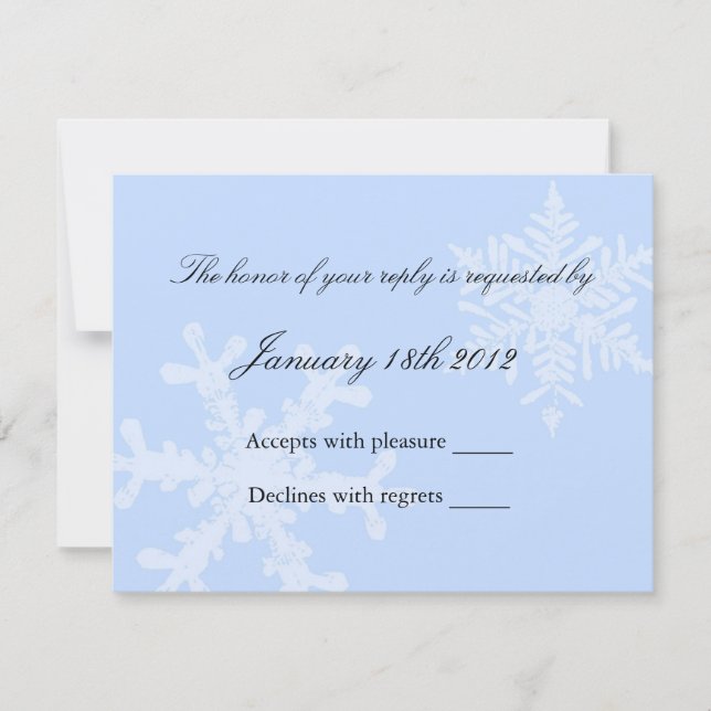 Winter Snowflake RSVP Card (Front)