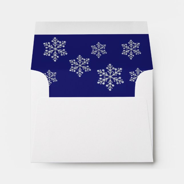 Winter Snowflake RSVP Envelope (Back (Bottom))