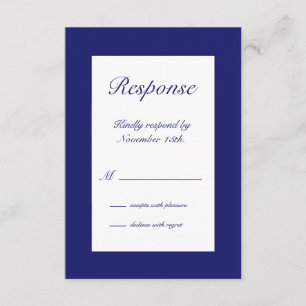 Winter Snowflake RSVP indigo Card