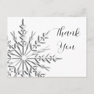Winter Snowflake Thank You Postcard