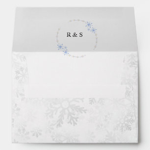 Winter Snowflake Wedding Envelope