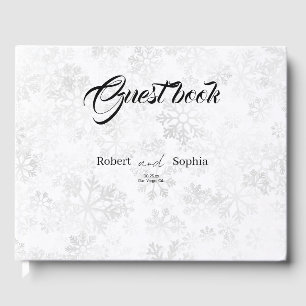 Winter Snowflake Wedding Guest Book