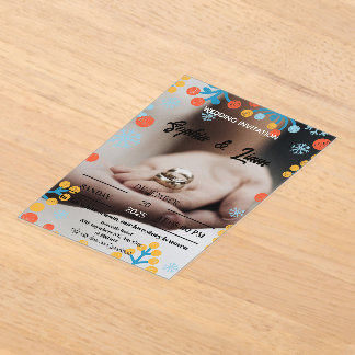 Winter Snowflake Wedding Invitation