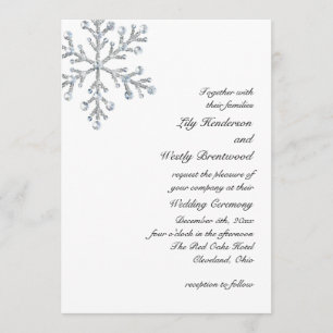 Winter Snowflake Wedding Invitation