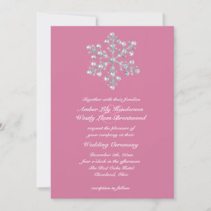 Winter Snowflake Wedding Invitation 2