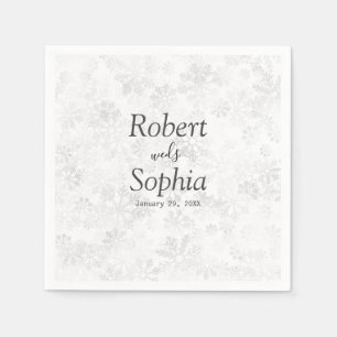 Winter Snowflake Wedding Napkin