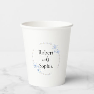 Winter Snowflake Wedding Paper cup