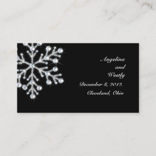 Winter Snowflake Wedding Website Card