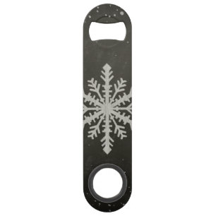 Winter Snowflake White Chalk Drawing