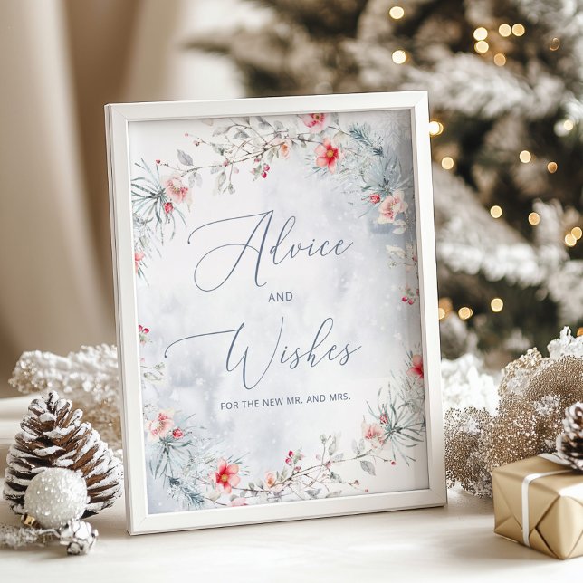 Winter snowflakes advice and wishes for Newlyweds Poster (Creator Uploaded)
