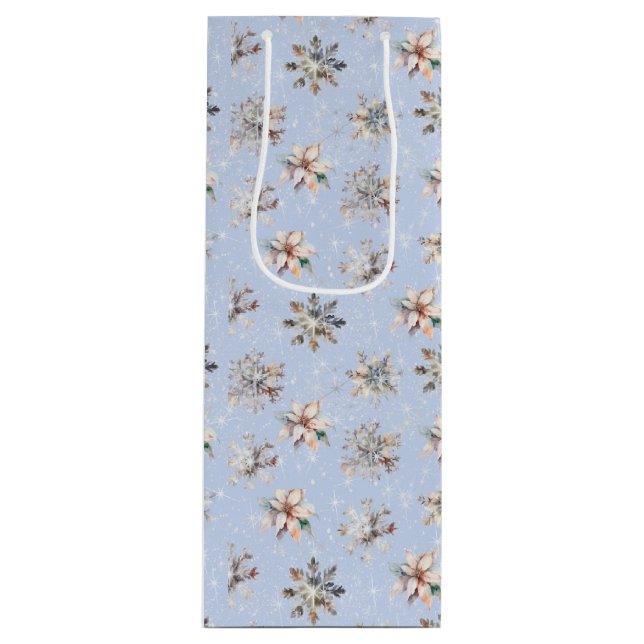 Winter Snowflakes and Sparkles Gift Bag (Front)