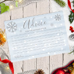 Winter Snowflakes Baby Shower Advice Cards<br><div class="desc">Winter Snowflakes Baby Shower Advice Cards</div>