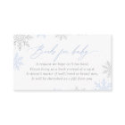 Winter Snowflakes Baby Shower Books for Baby