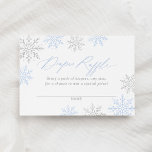 Winter Snowflakes Baby Shower Diaper Raffle Ticket Enclosure Card<br><div class="desc">Invite baby shower guests to participate in the Diaper Raffle with this glittery snowflake themed enclosure card.</div>