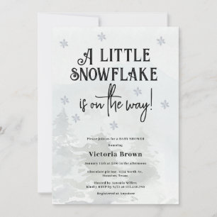 Winter Snowflakes Baby Shower Invitation