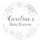 Winter Snowflakes Baby Shower Silver Glitter