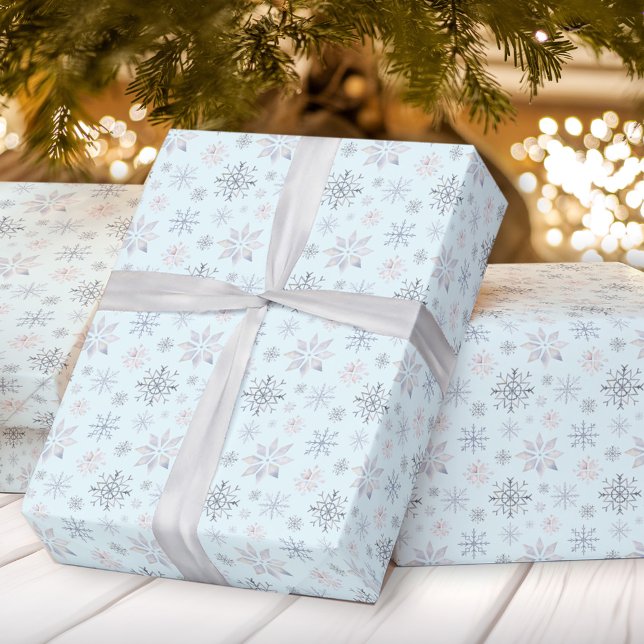 Winter Snowflakes Christmas Wrapping Paper (Winter Snowflakes Christmas Wrapping Paper)