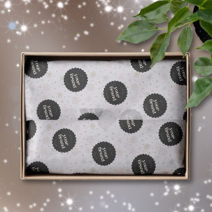 Winter Snowflakes Company Logo Holiday Business Tissue Paper