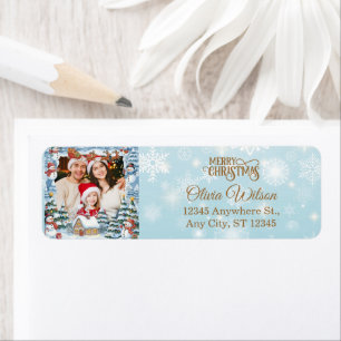Winter Snowflakes Family Photo Christmas Return