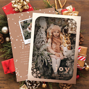 Winter Snowflakes Frame Happy Holidays Elegant