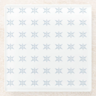 Winter Snowflakes Glass Coaster