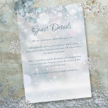 Winter Snowflakes Guest Information Details Enclosure Card<br><div class="desc">Featuring delicate snowflakes falling across your personalised guest information details on a winter frost background. Designed by Thisisnotme©</div>