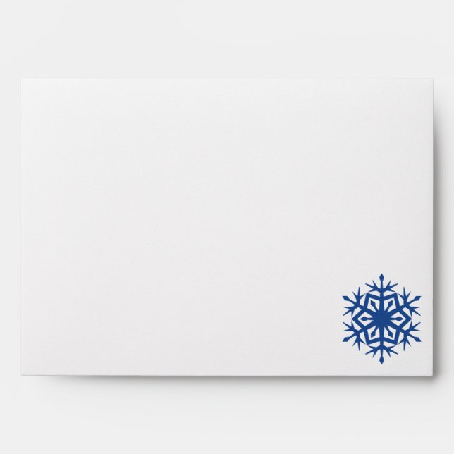 Winter Snowflakes in Blue Envelopes (Front)