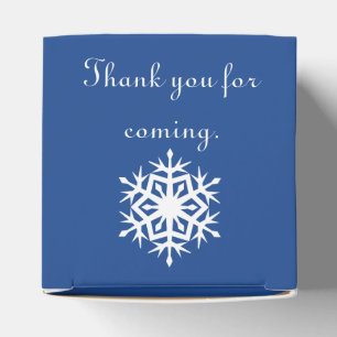 Winter Snowflakes in Blue Favour Box