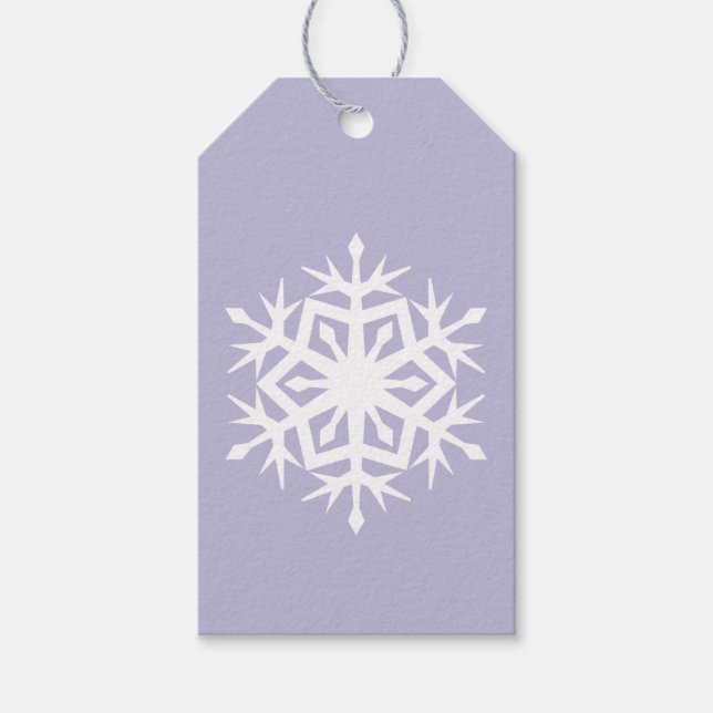 Winter Snowflakes in Lavender Gift Tag (Front)
