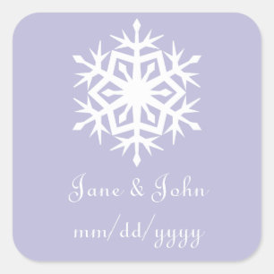Winter Snowflakes in Lavender Sticker