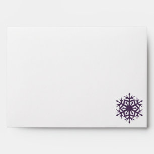 Winter Snowflakes in Purple Envelopes