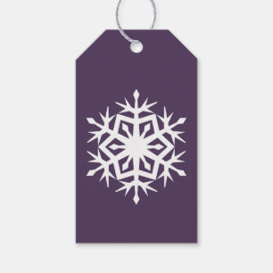 Winter Snowflakes in Purple Gift Tag