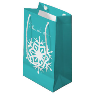 Winter Snowflakes in Turquoise Gift Bag