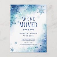 Winter Snowflakes Moving Announcement