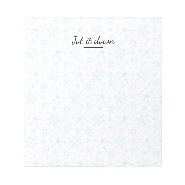 Winter Snowflakes Notepad (Front)