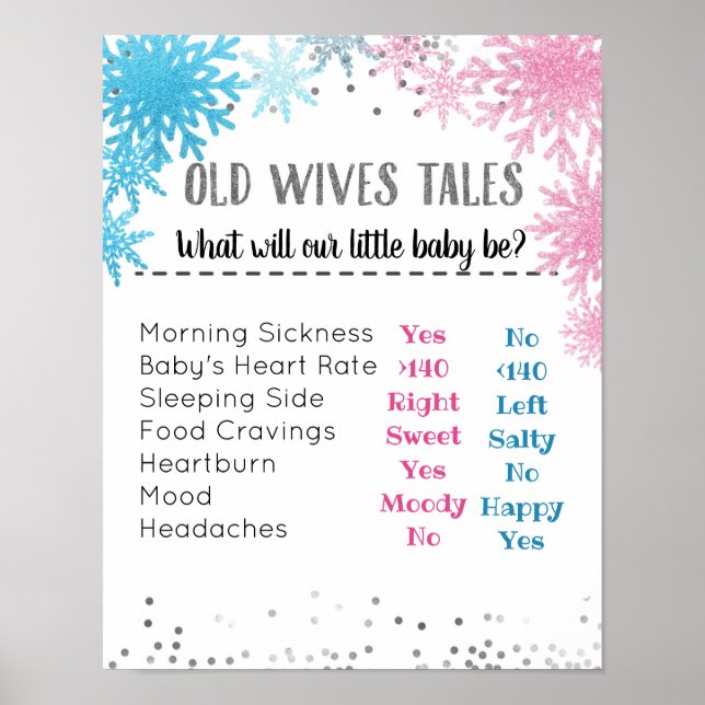 Winter Snowflakes Old Wives Tales Poster (Front)