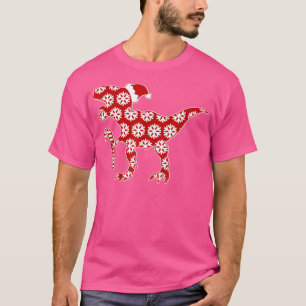 Winter Snowflakes Pattern Christmas Dinosaur With T-Shirt