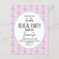 Winter Snowflakes Pink Blue Gender Reveal