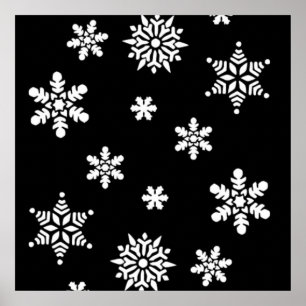 WINTER SNOWFLAKES POSTER
