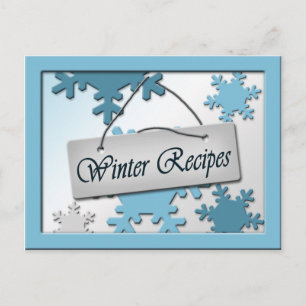 Winter Snowflakes Recipe Cards