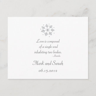 Winter Snowflakes RSVP Card